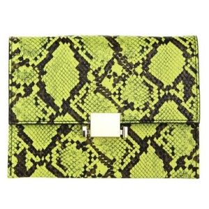 Neon snake Print envelope Crossbody